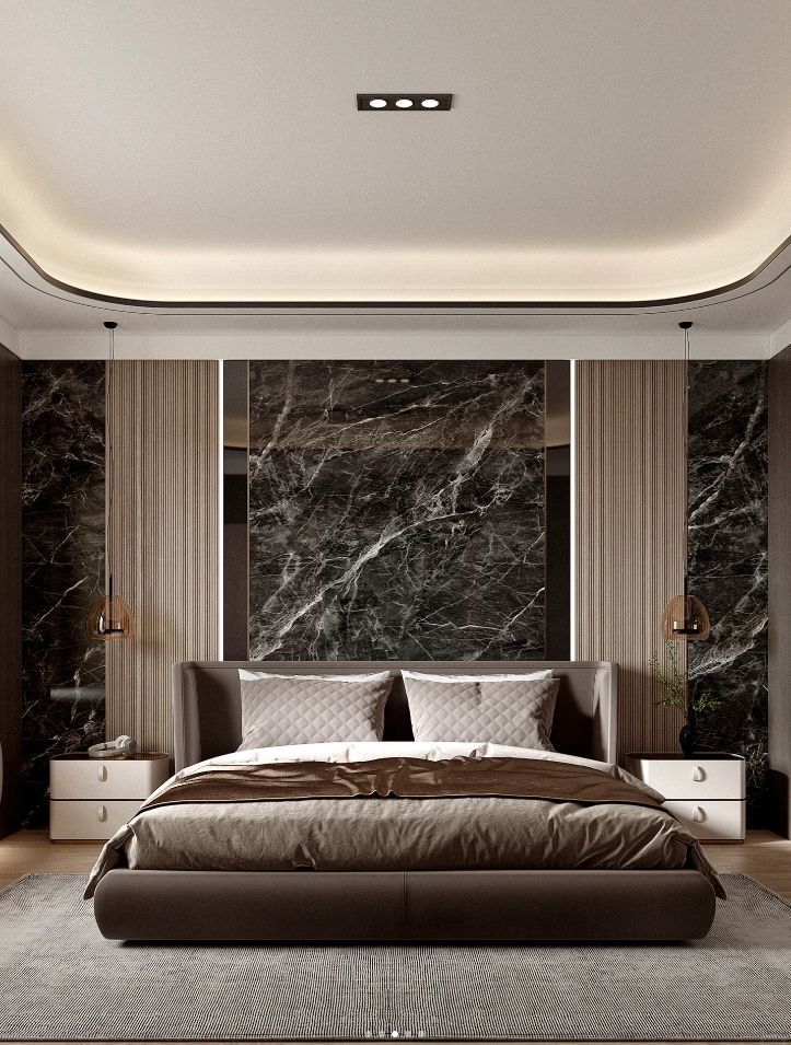 Master Bedroom — Dark Marble
